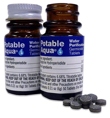 Water purification tablets - Potable Aqua