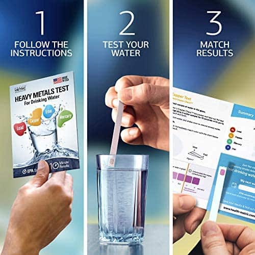 Lead, iron, copper and mercury water test kit